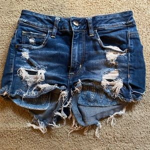 American eagle distressed shorts